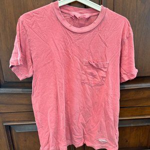 Good Condition S/S Pocket Tee Red Garment Dyed Size S